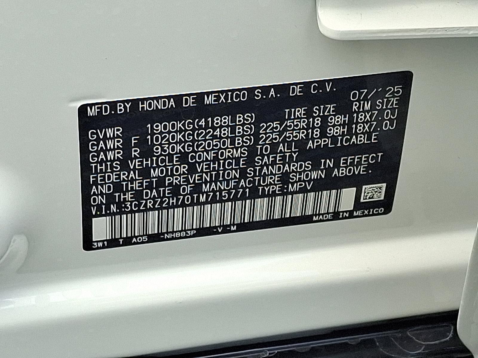 2026 Honda HR-V EX-L AWD CVT