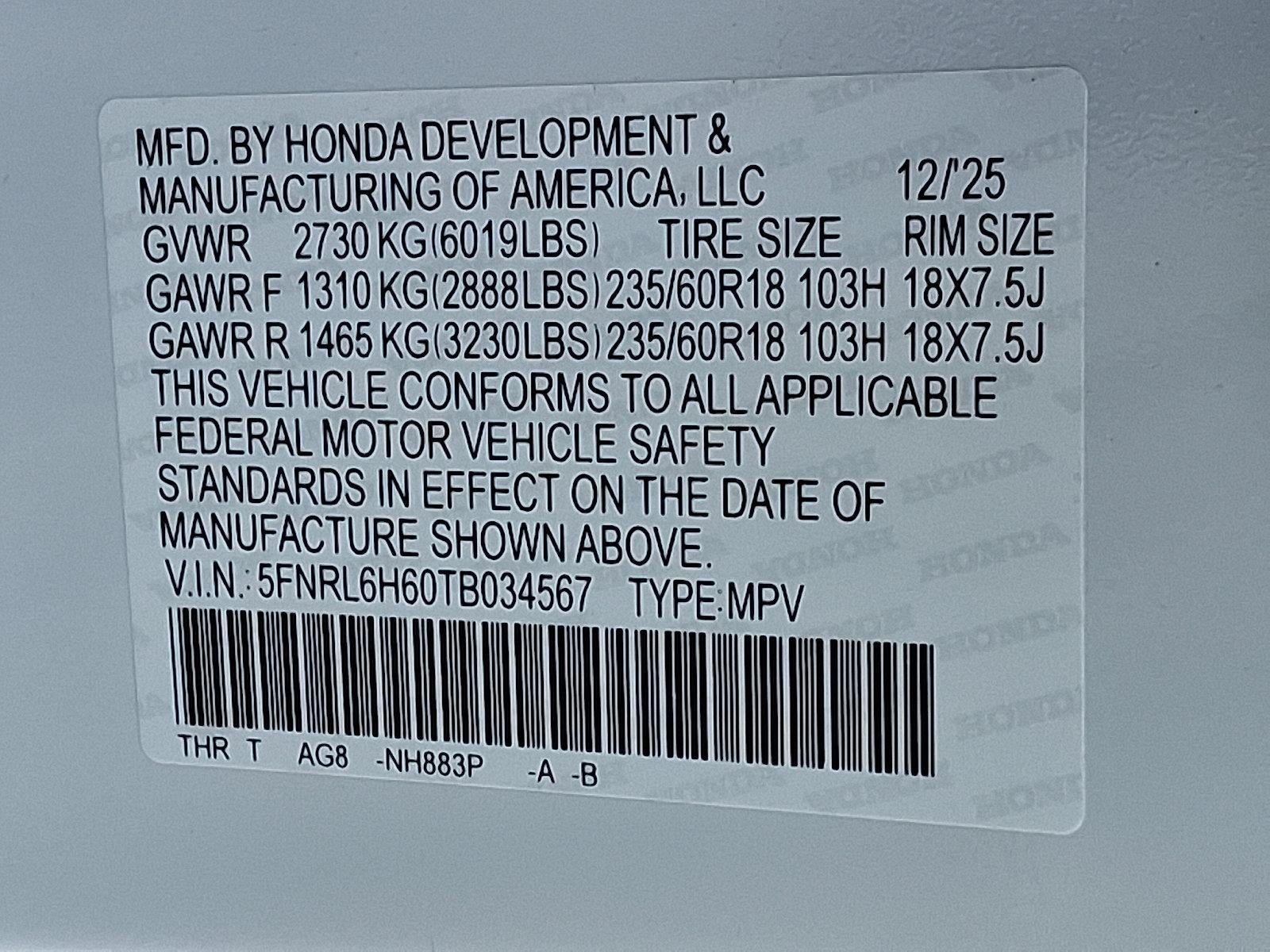 2026 Honda Odyssey EX-L Auto