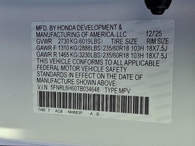 2026 Honda Odyssey EX-L Auto