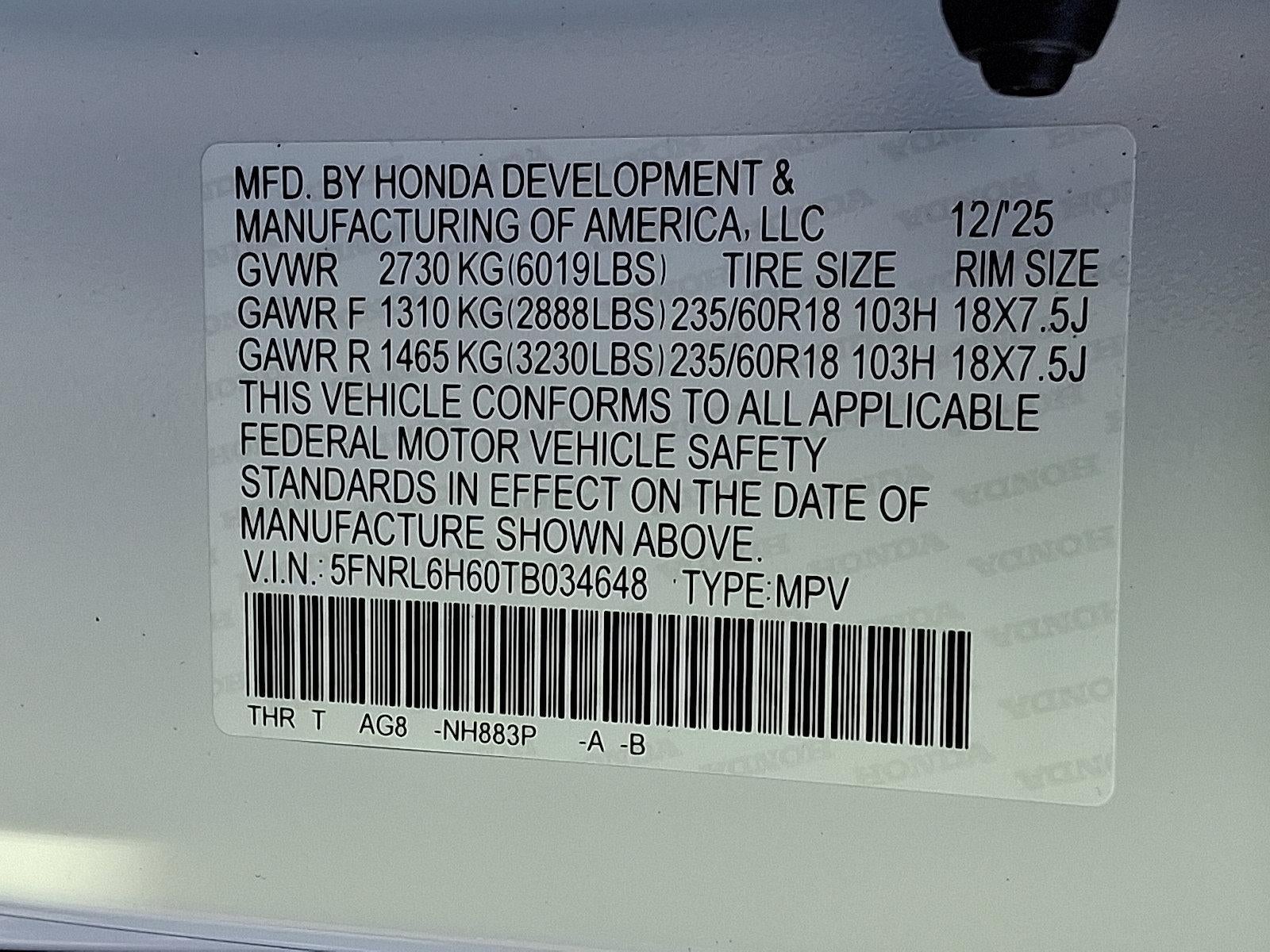 2026 Honda Odyssey EX-L Auto