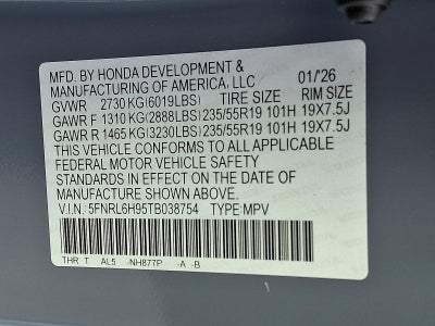 2026 Honda Odyssey Elite Auto