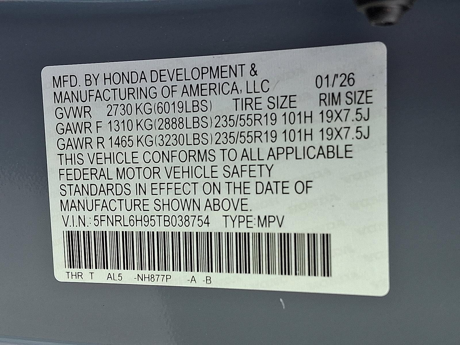 2026 Honda Odyssey Elite Auto
