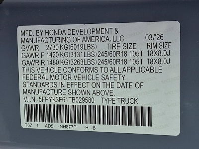 2026 Honda Ridgeline TrailSport AWD