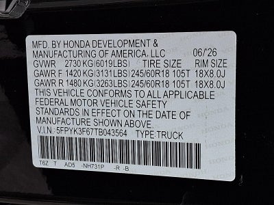 2026 Honda Ridgeline TrailSport AWD