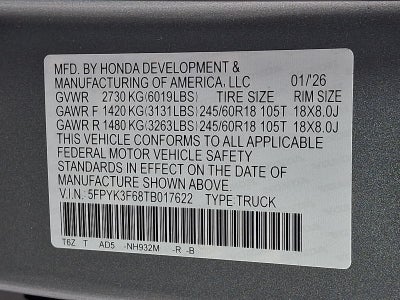2026 Honda Ridgeline TrailSport AWD