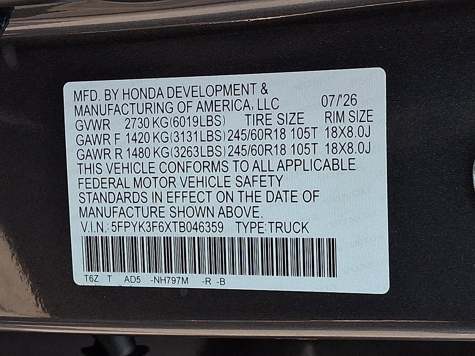 2026 Honda Ridgeline TrailSport AWD