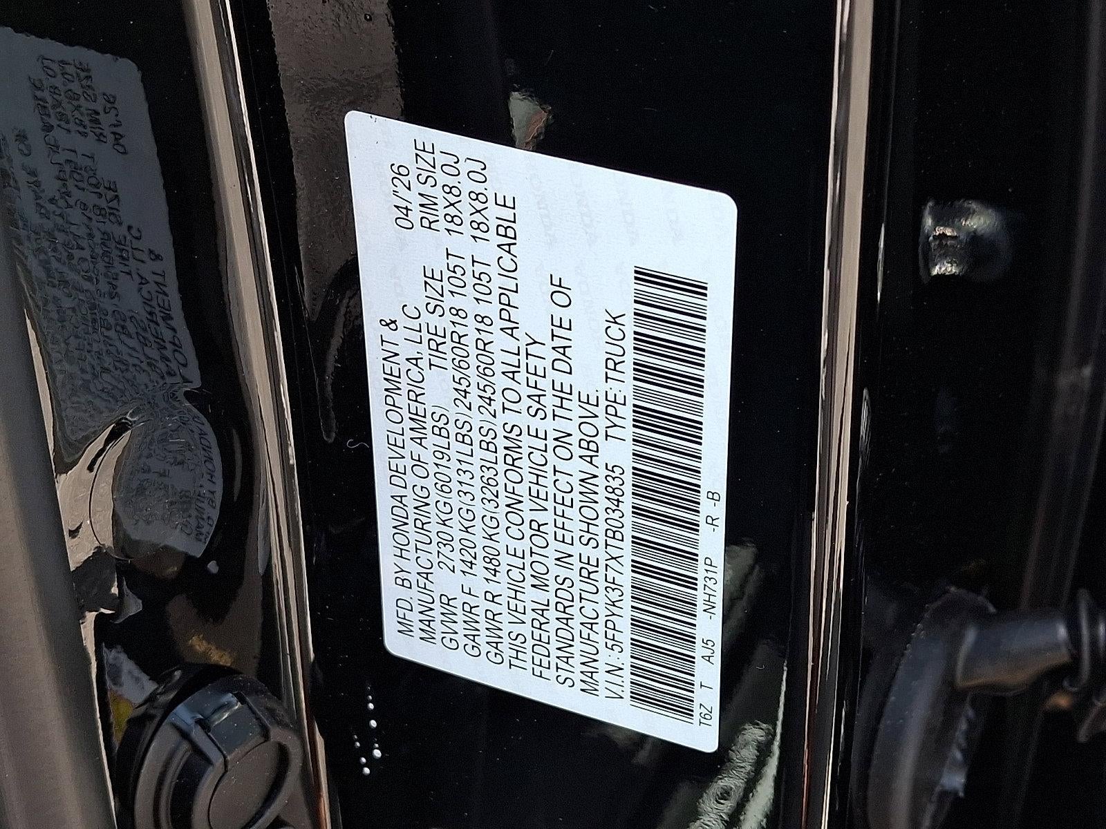 2026 Honda Ridgeline TrailSport+ AWD