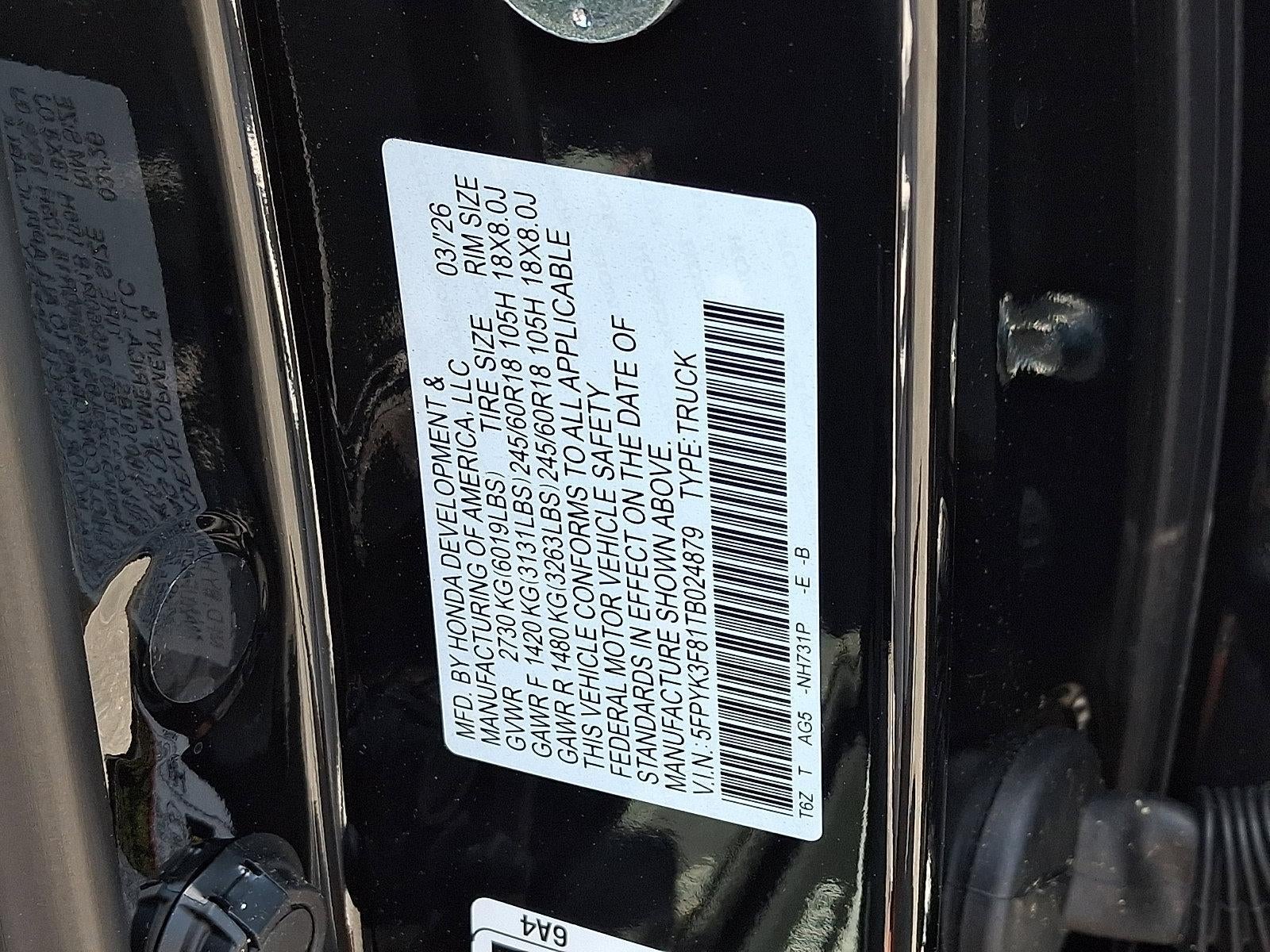 2026 Honda Ridgeline Black Edition AWD
