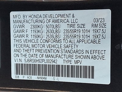 2023 Honda CR-V Hybrid Sport Touring AWD