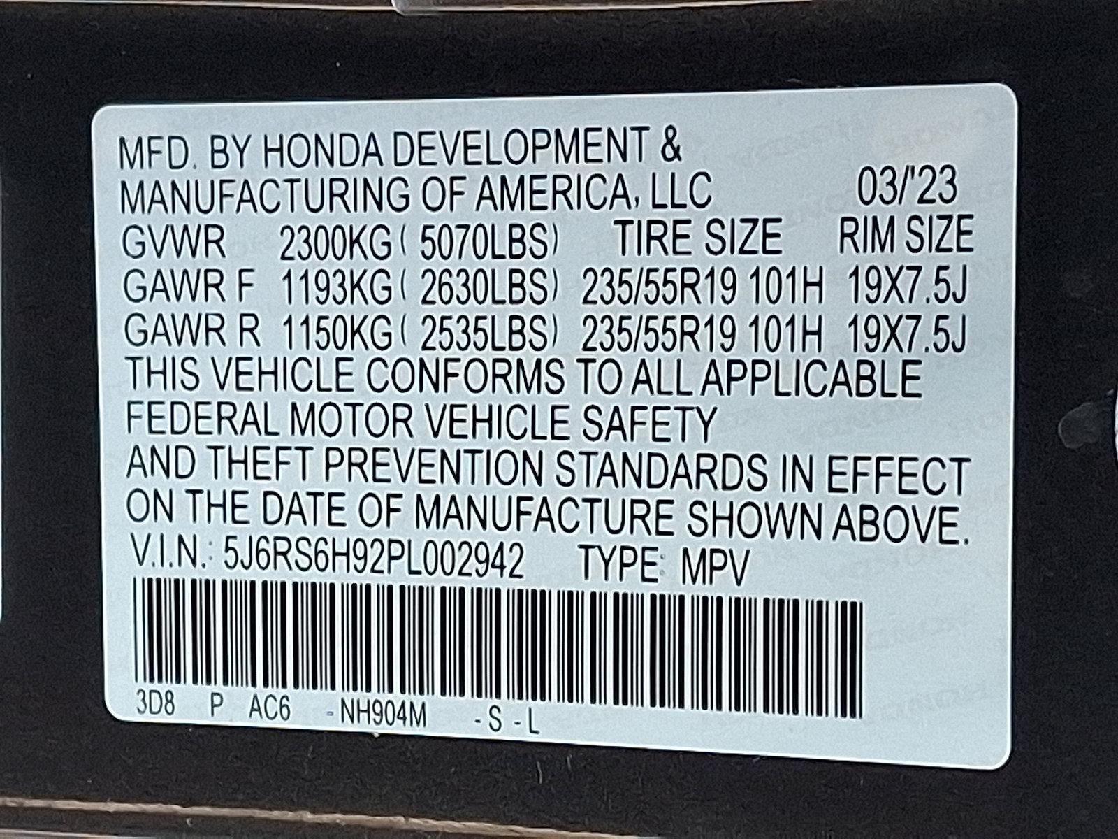2023 Honda CR-V Hybrid Sport Touring AWD