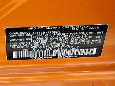 2018 Subaru Crosstrek 2.0i Premium CVT