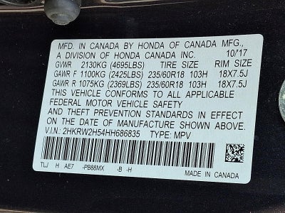 2017 Honda CR-V EX AWD