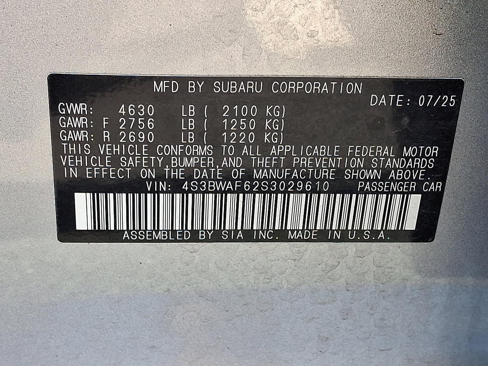 2025 Subaru Legacy Premium AWD