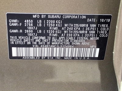 2020 Subaru Outback Limited CVT
