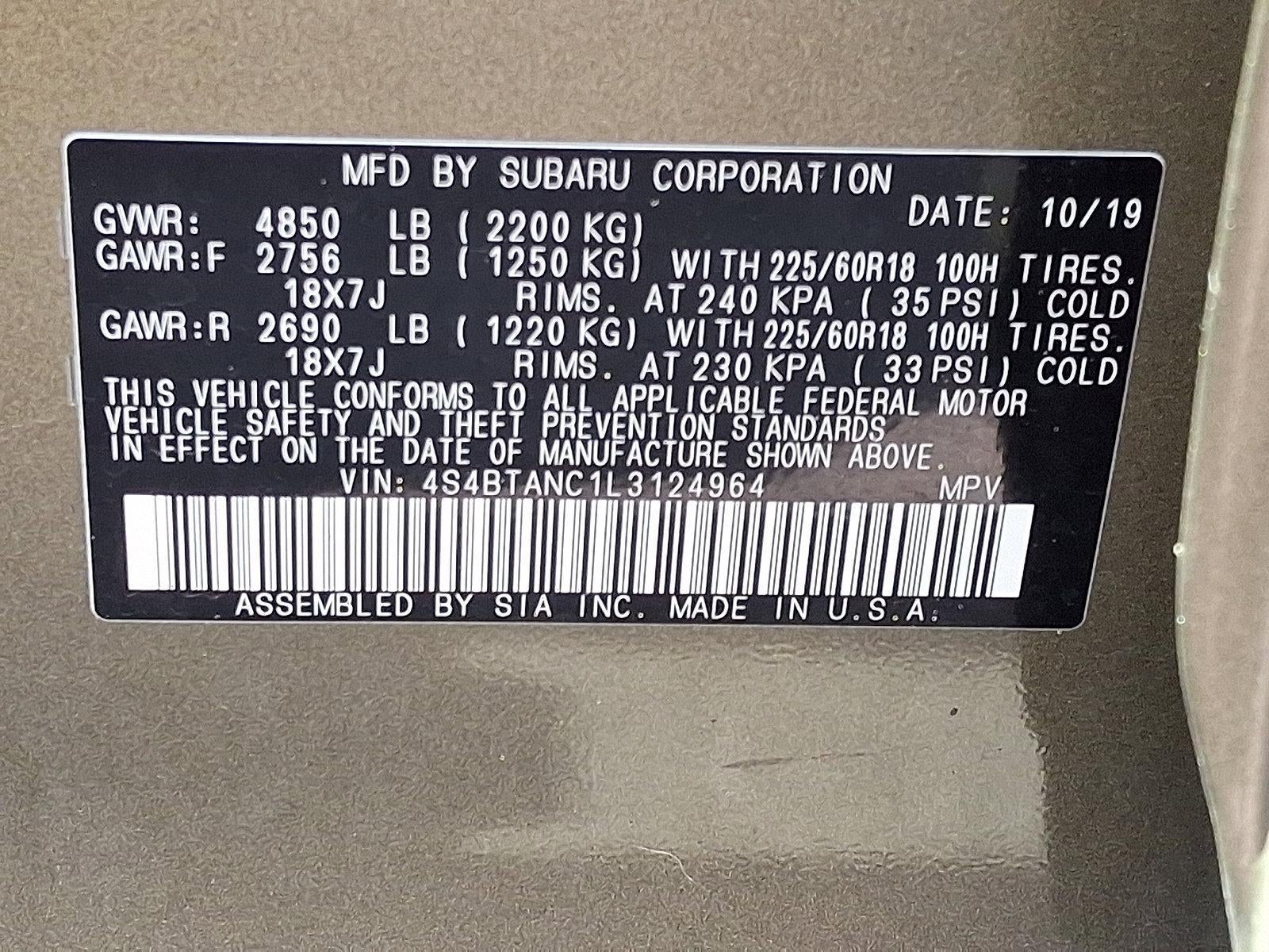 2020 Subaru Outback Limited CVT