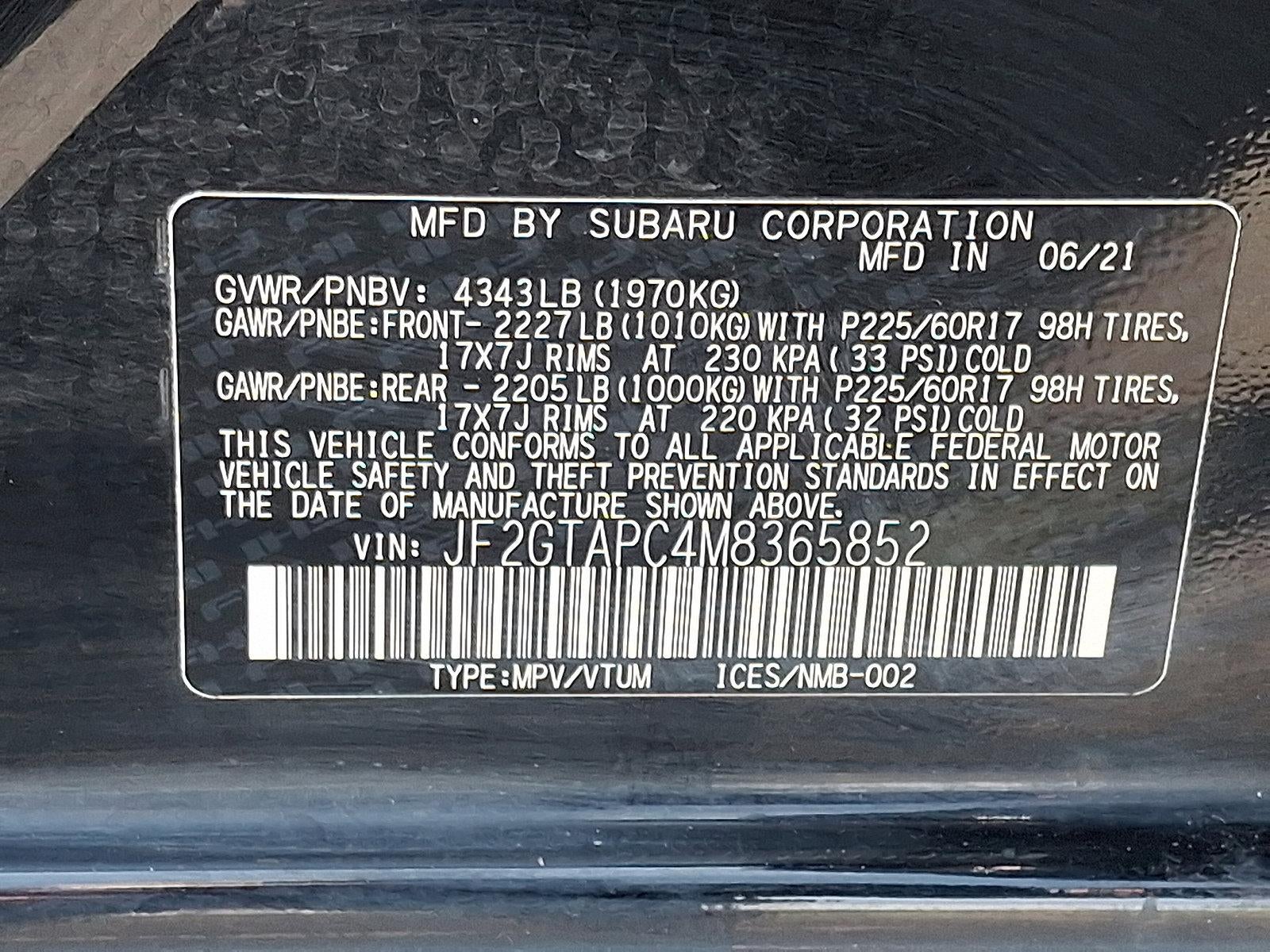 2021 Subaru Crosstrek Premium CVT