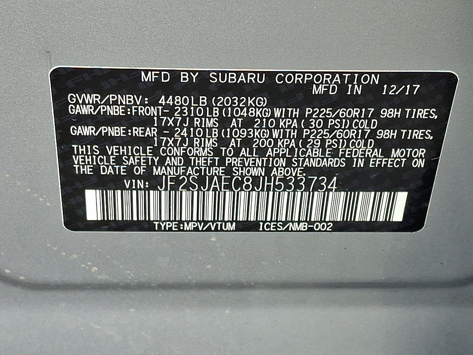 2018 Subaru Forester 2.5i Premium CVT
