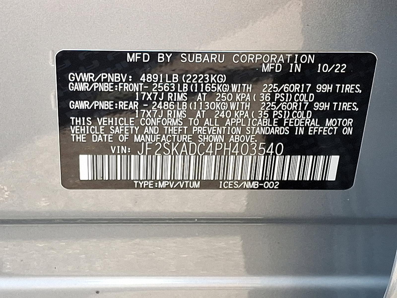 2023 Subaru Forester Premium CVT