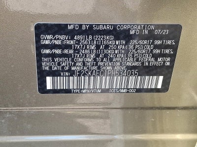 2023 Subaru Forester Premium CVT