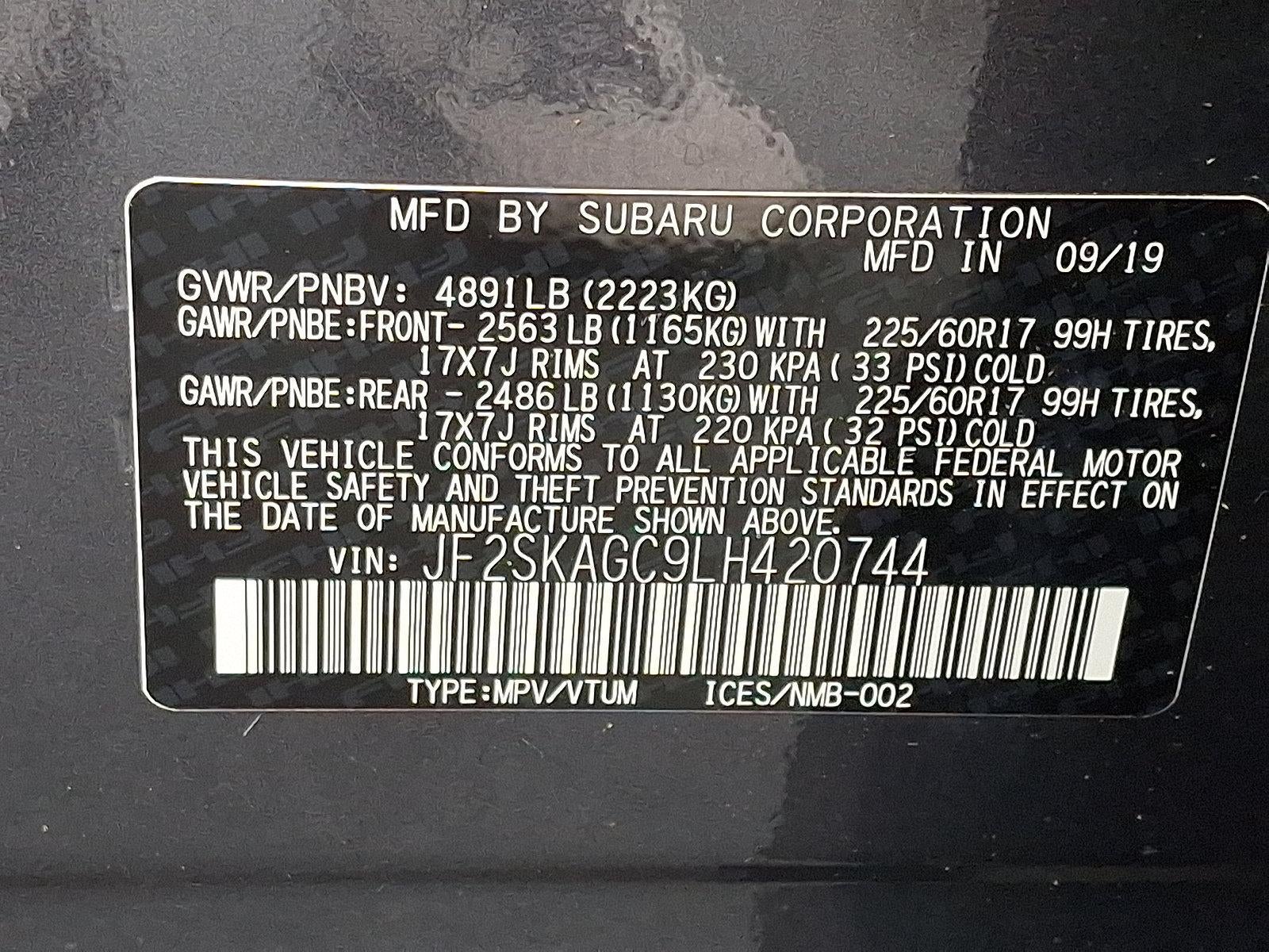 2020 Subaru Forester Premium CVT