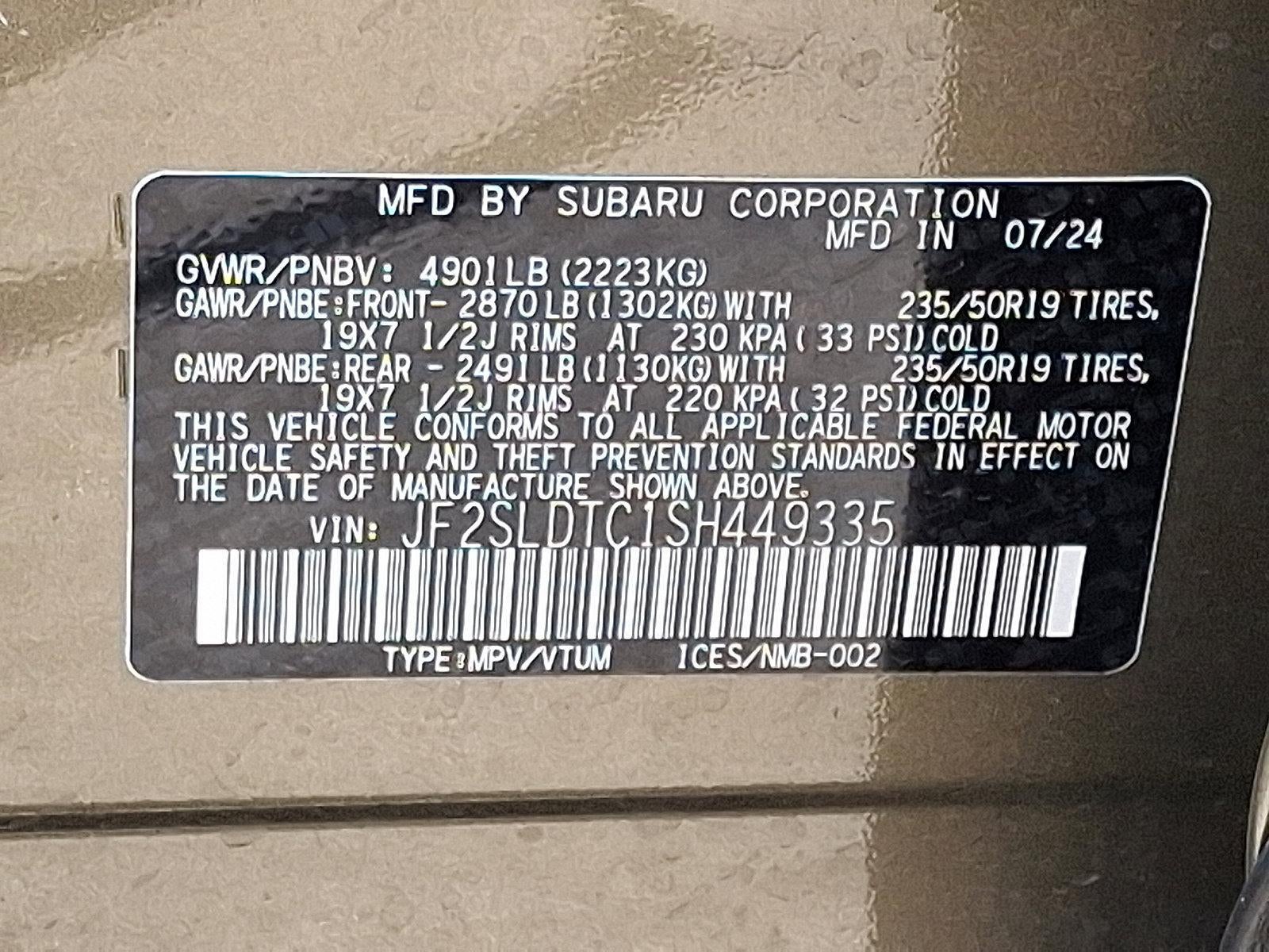 2025 Subaru Forester Touring AWD