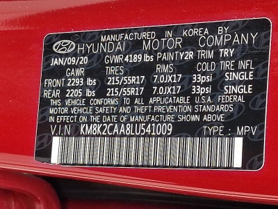2020 Hyundai KONA SEL Auto AWD