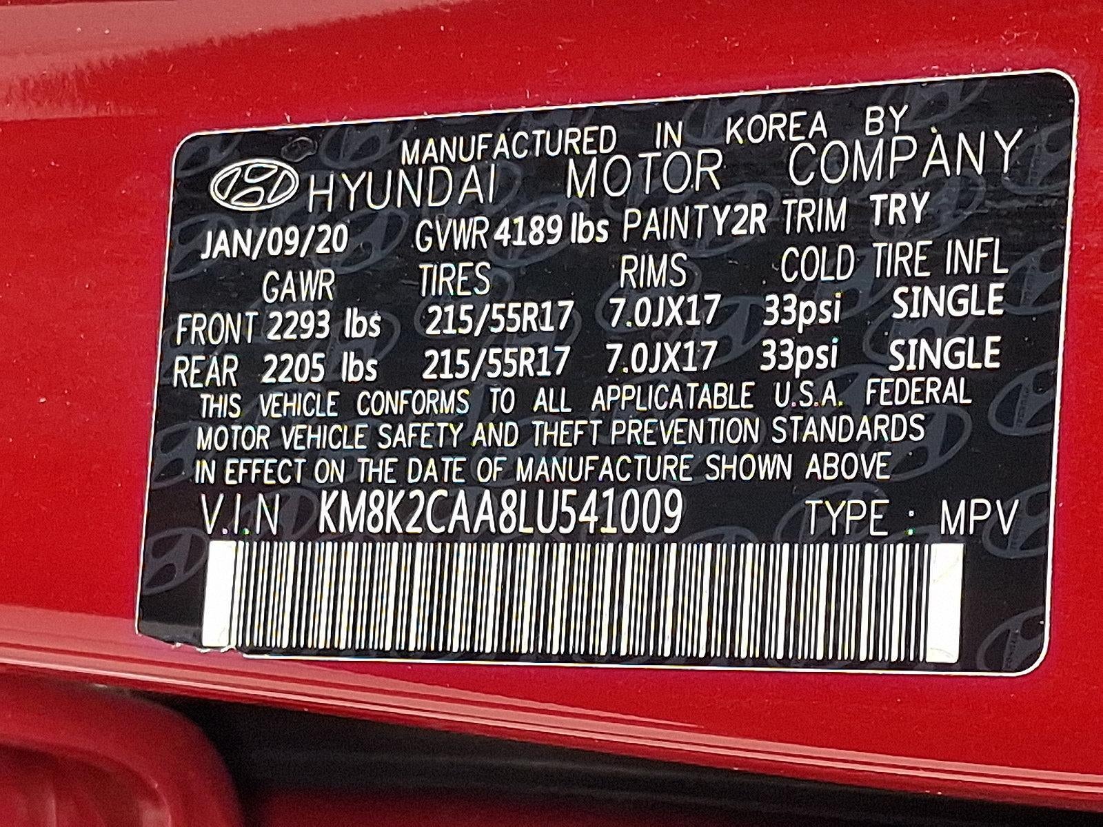 2020 Hyundai KONA SEL Auto AWD