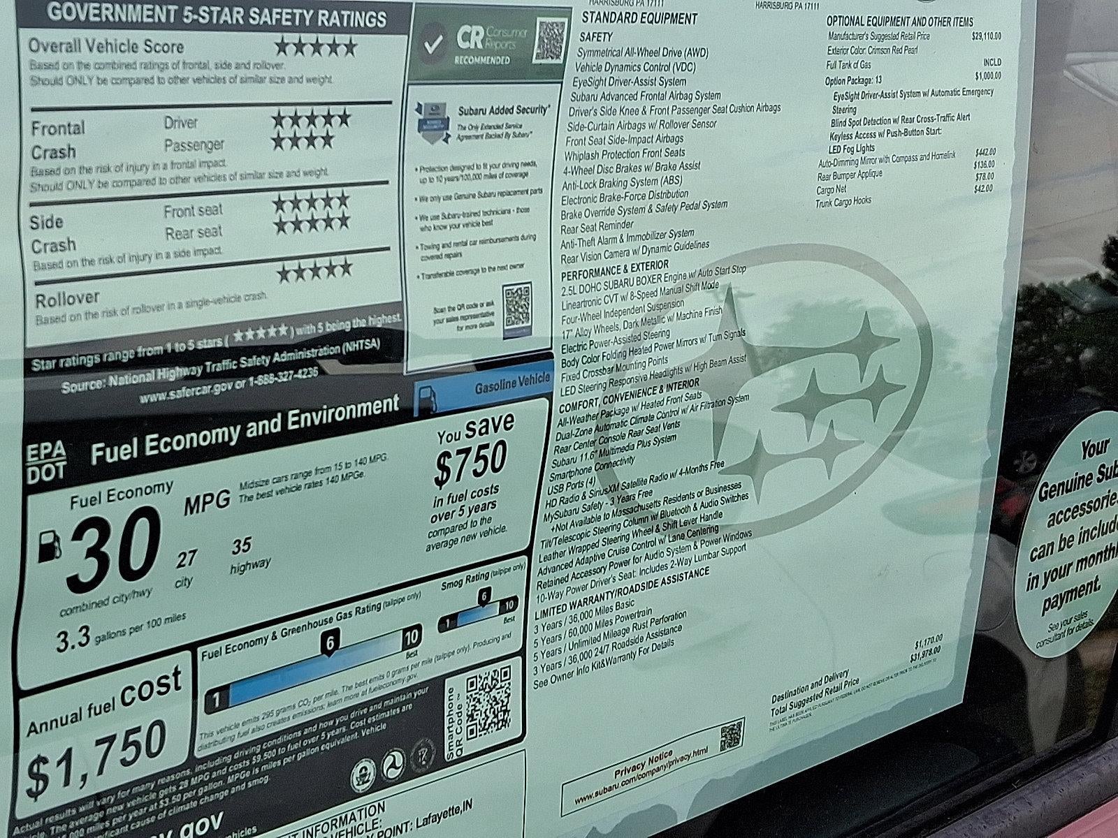 2025 Subaru Legacy Premium AWD