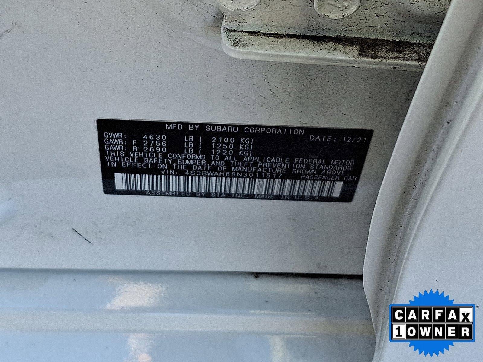 2022 Subaru Legacy Sport CVT