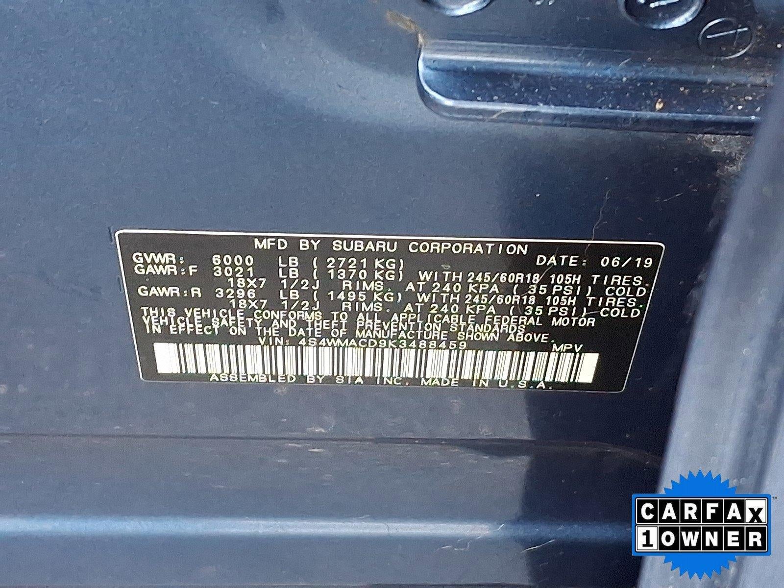 2019 Subaru Ascent 2.4T Premium 8-Passenger