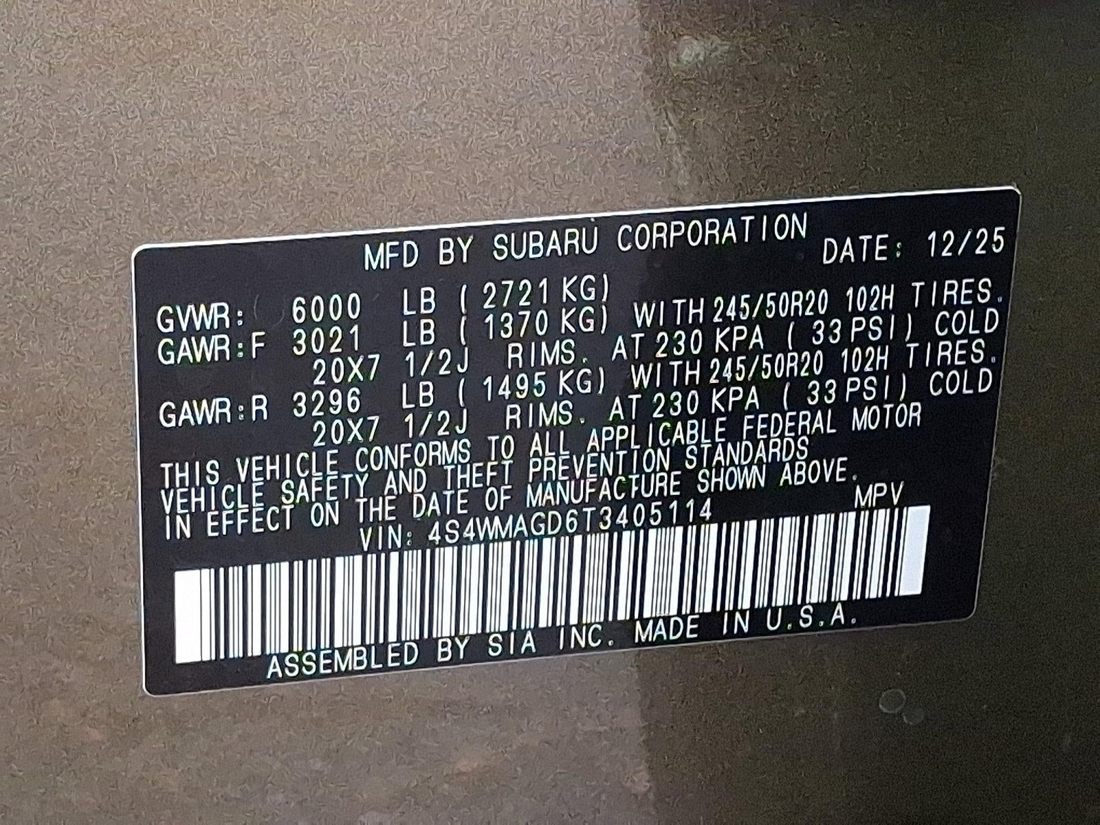 2026 Subaru Ascent Limited 7-Passenger