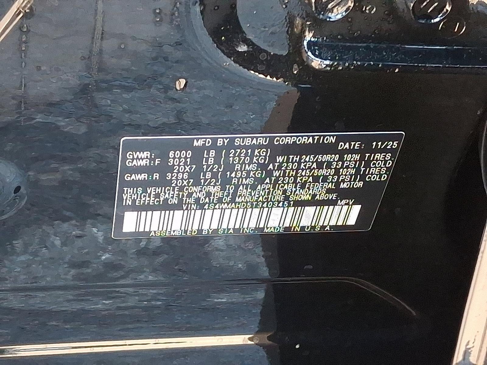 2026 Subaru Ascent Limited Bronze Edition 7-Passenger