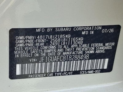 2026 Subaru Impreza Sport AWD