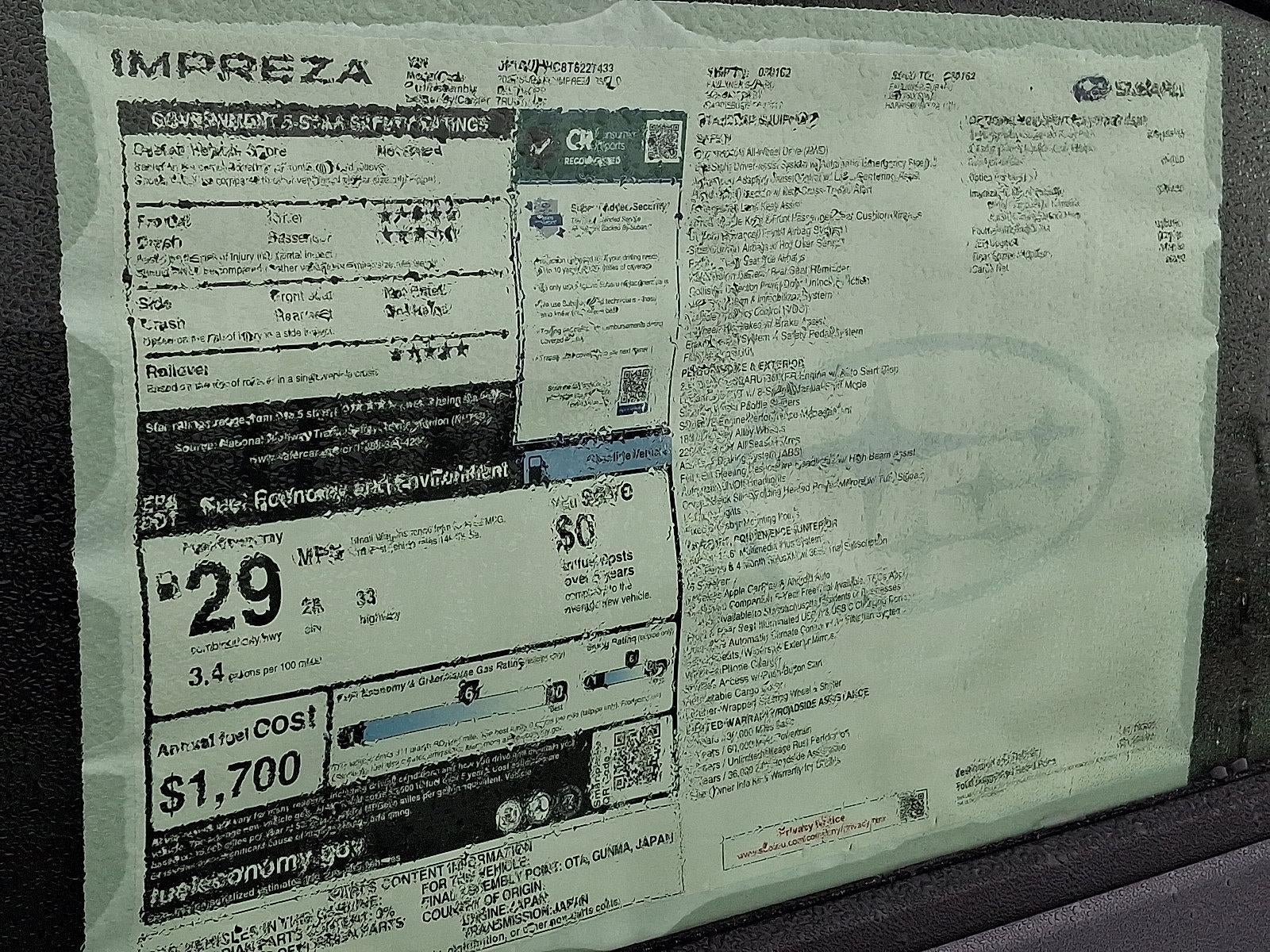 2026 Subaru Impreza RS AWD