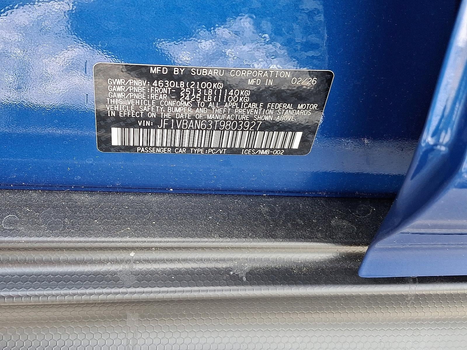 2026 Subaru WRX Limited Manual