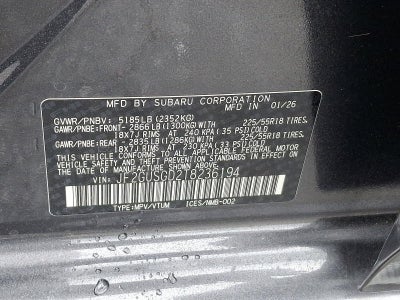 2026 Subaru Crosstrek Sport Hybrid AWD