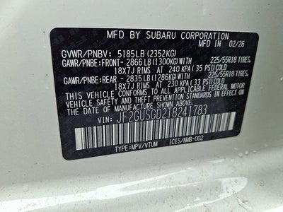 2026 Subaru Crosstrek Sport Hybrid AWD