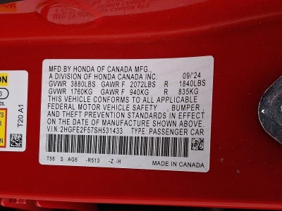 2025 Honda Civic Sedan Sport CVT