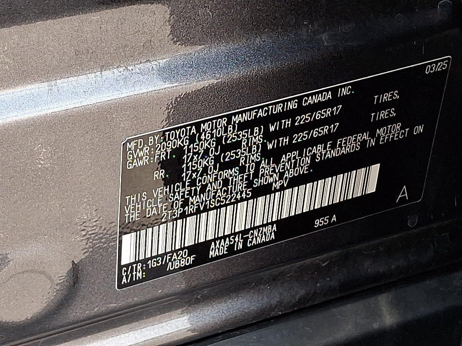 2025 Toyota RAV4 XLE AWD (Natl)