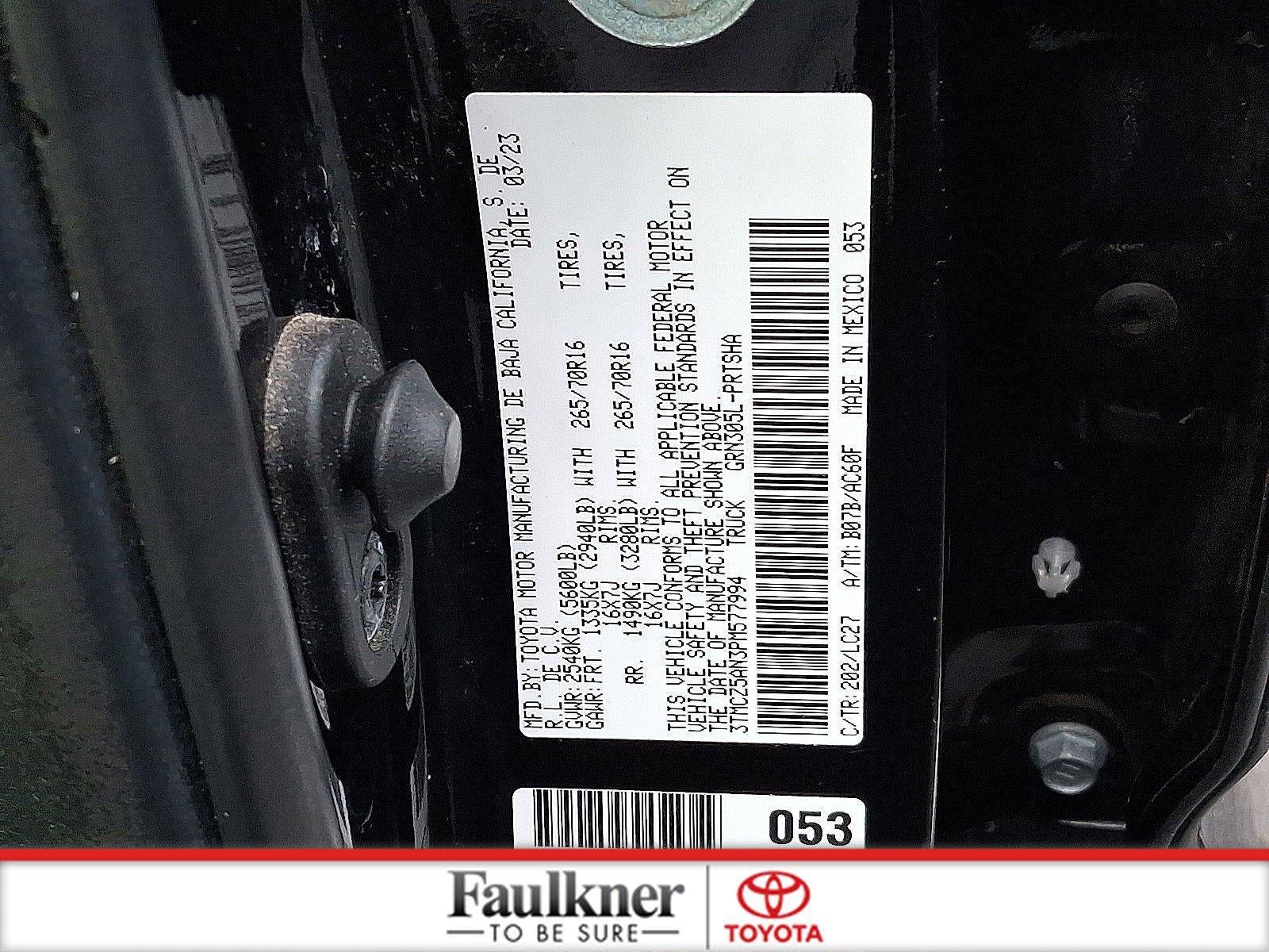 2023 Toyota Tacoma 4WD 4WD SR Double Cab 5' Bed V6 AT (GS)