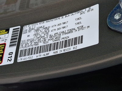 2026 Toyota Tacoma 4WD 4WD TRD Off Road Double Cab 5' Bed AT (Natl)