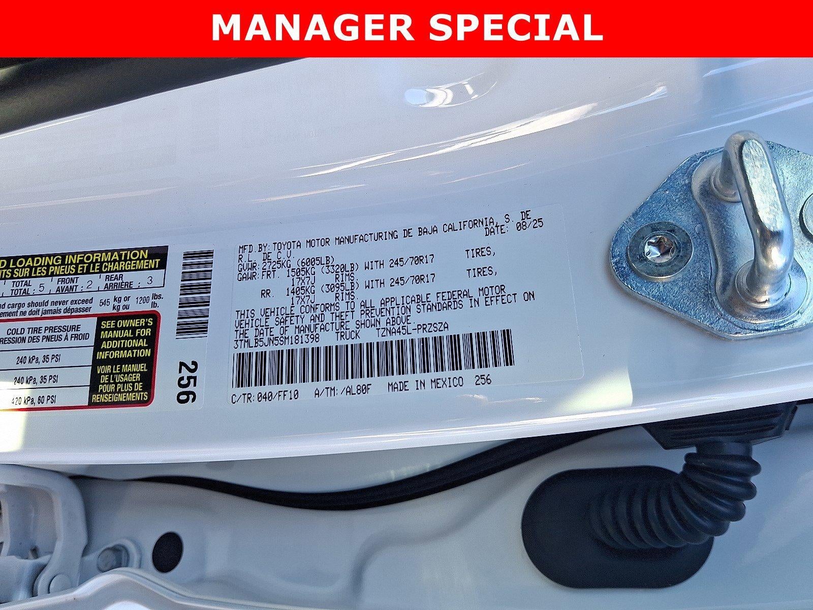 2025 Toyota Tacoma 4WD 4WD SR5 Double Cab 5' Bed AT (GS)