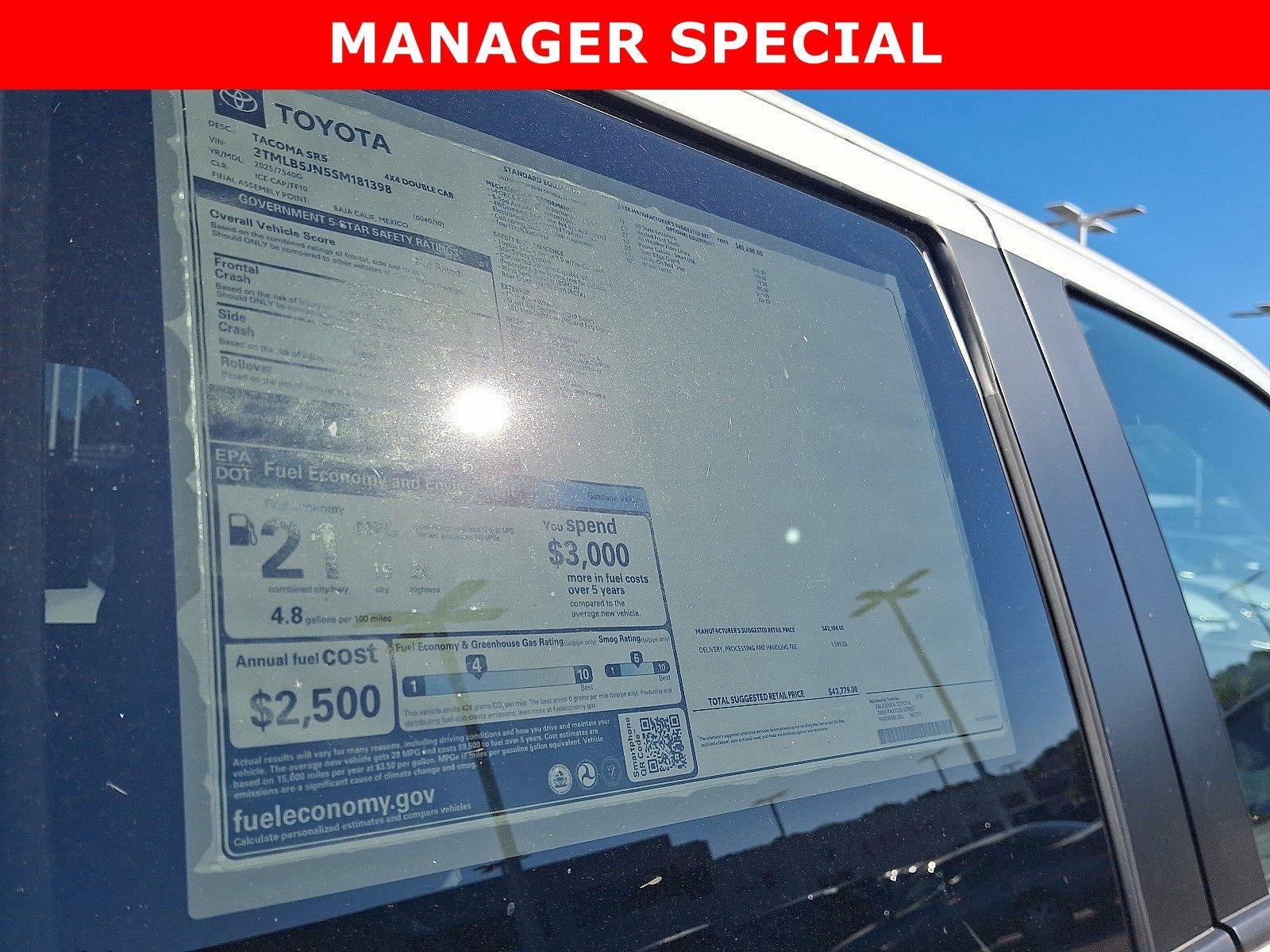 2025 Toyota Tacoma 4WD 4WD SR5 Double Cab 5' Bed AT (GS)