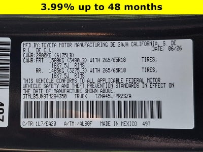 2026 Toyota Tacoma 4WD 4WD TRD Sport Double Cab 5' Bed AT (Natl)