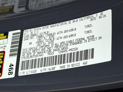 2026 Toyota Tacoma 4WD 4WD TRD Sport Double Cab 5' Bed AT (Natl)