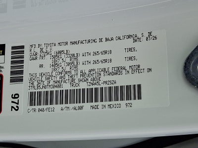 2026 Toyota Tacoma 4WD 4WD TRD Sport Double Cab 5' Bed AT (Natl)