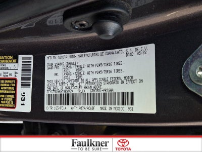 2022 Toyota Tacoma 4WD 4WD SR5 Double Cab 5' Bed V6 AT (GS)