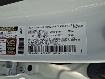 2026 Toyota Tacoma 2WD 2WD SR Double Cab 5' Bed AT (GS)