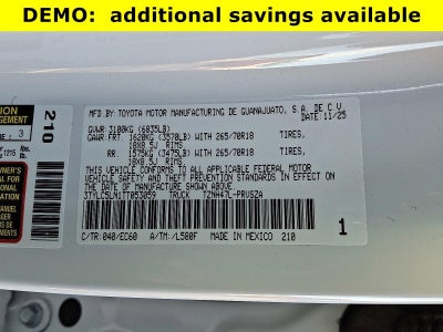 2026 Toyota Tacoma 4WD 4WD TRD Sport Hybrid Double Cab 5' Bed AT (Natl)