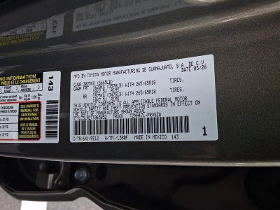2026 Toyota Tacoma 4WD 4WD TRD Sport Hybrid Double Cab 5' Bed AT (Natl)